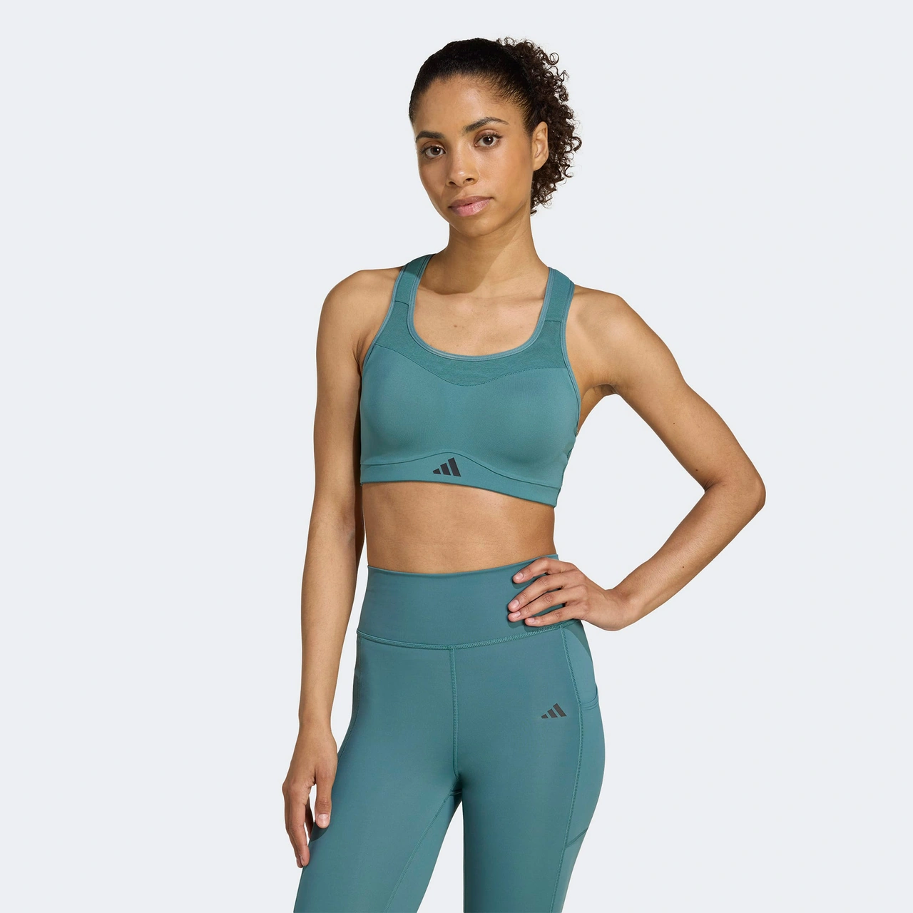 Adidas Tlrd İmpact Training High Support Kadın Yeşil Antrenman Bra Jx8844
