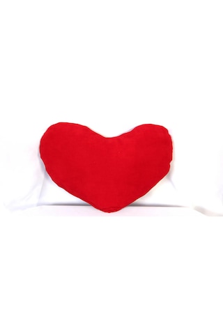 Ozclife Kalp Yastığı %100 Pamuklu %100 Boncuk Elyaf - Kırmızı