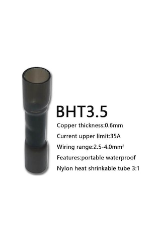 Koodmax - 100 Adet - Bht-3.5 Isıyla Daralan Makaron 35a 2.5-4.0mm² Su Geçirmez Konnektör - Siyah