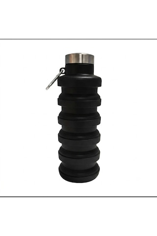 Katlanır Siyah Silikon Matara 800ml