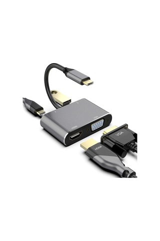 Technow Cf02 Macbook Uyumlu Type-c To 4k Ultra Hd 1080p Hdmı/ Vg