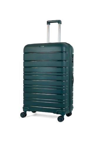 Reymond Luggage Karbon PP Seyahat Valizi Horizon Serisi Kırılmaz Bavul, Zümrüt Yeşili - Büyük Boy Yeşil