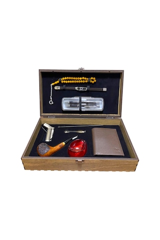 Pipsan Pipo Ahlat Ağacı Balsa Filitreli Çakmaklı Cüzdan Bileklik Tesbih Set 605738-509162