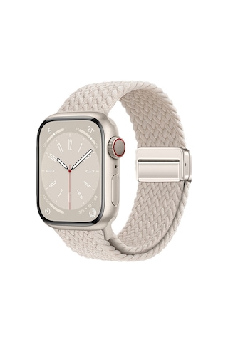 Watch 10 46mm Mkst Krd-134 Örgü Tasarımlı Hasır Kordon Strap Kayış - Pembe