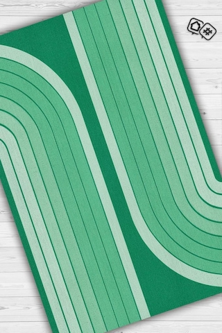 Homshtag Soyut Yeşil Oturma Odası Halısı Mid-century Modern Halı Çok Renkli
