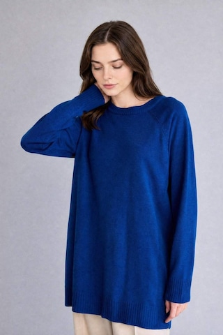 Defacto Regular Fıt Bisiklet Yaka Triko Tunik C4474ax26aube325 Mavi-be325