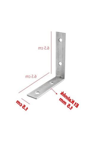 50 Adet Metal Köşebent - 65x65x15 Mm İnce L Demiri Gönye
