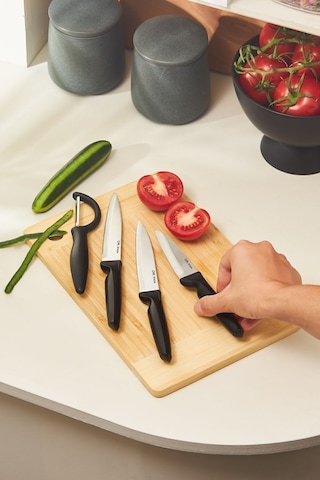 Dr. Inox Peel Set 4 Parça Bıçak Seti Siyah
