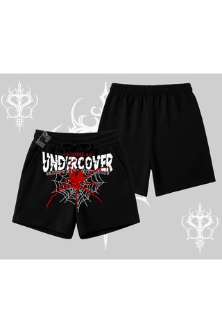 Tarzsokak Beyaz Şort Spider Undercover Siyah