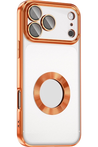Apple Uyumlu iPhone 17 Pro Max Kılıf Kamera Korumalı Logo Gösteren Zore Omega Kapak - Lila Lila