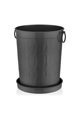 The Mia Prizma Saksı Siyah 37x31x46 Cm