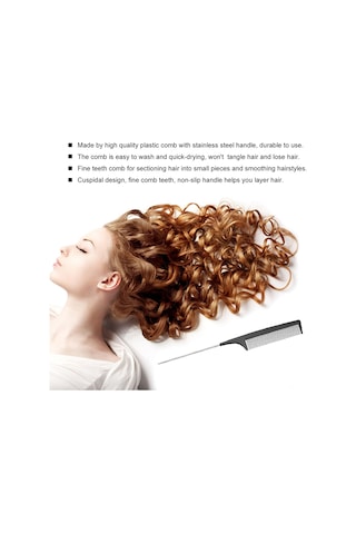 Samdoo Saç Kesim Salonu İçin Dayanıklı Plastik Testere, Paslanmaz Çelik Saplı Antistatik Saç Testeresi