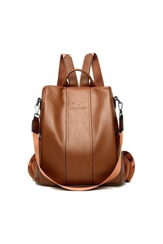 Kadın Çantası Gümüş Avrupa Ve Amerikan Tarzı Moda Fermuar Yansıtıcı Çizgiler Niş Pu Omuzlar Brown