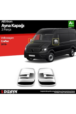 Volkswagen Crafter Abs Krom Ayna Kapağı 2 Prç. 2018 Üzeri