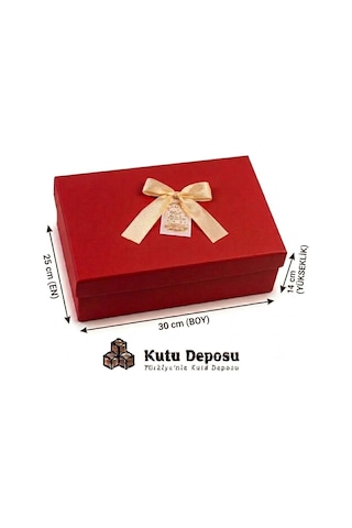 25x30x14 Cm Hediye Kutusu-kırmızı