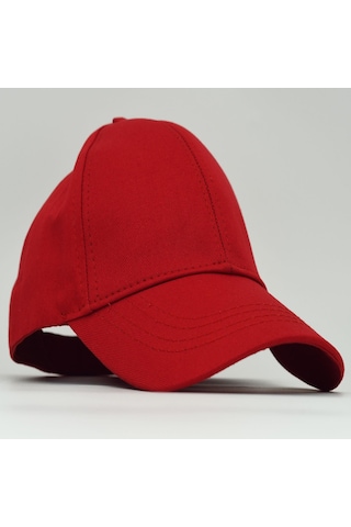 Şapkadan Unisex Ayarlanabilir Kırmızı Spor Basic Şapka Kırmızı