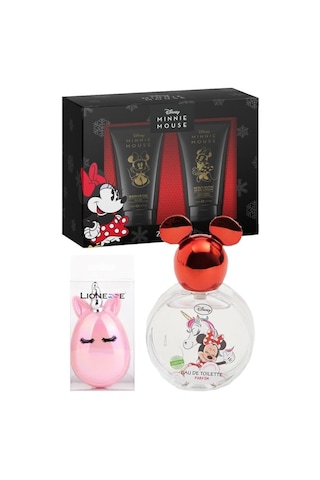 Disney Minnie Mouse Çocuk Parfüm EDT 50 ML + Unicorn Tarak + Vücut Bakım Seti