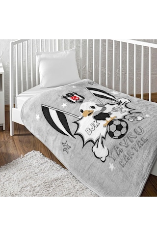 Taç Beşiktaş Klasik Taraftar Desenli Pamuk-polyester Karışım Battaniye, Siyah, Beyaz, Bebek Sku: Smg8690010187680 Diğer