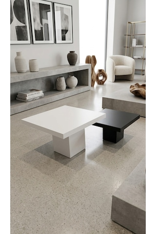 Most Marmoris %100 Mdf Orta Sehpa Set Evinize Teslim Aytaşı Siyah