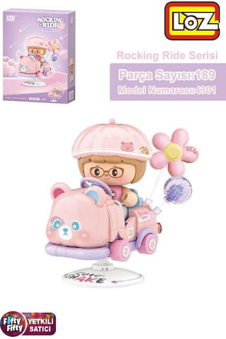 Loz Creative Serisi Sallanan Pembe Panda Modeli 189 Parça Oyuncak Yapım Seti Fflz-4301