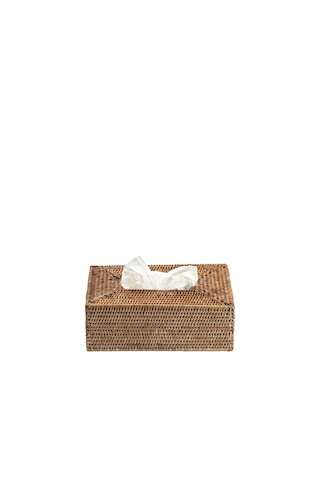 Basket Mendil Kutusu, Tezgah Üstü - Kahve Kahve