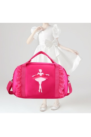 Homyl Bale Dans Çantası Tatlı Tutu Elbise Seyahat Için Çocuk Kırmızı Gül