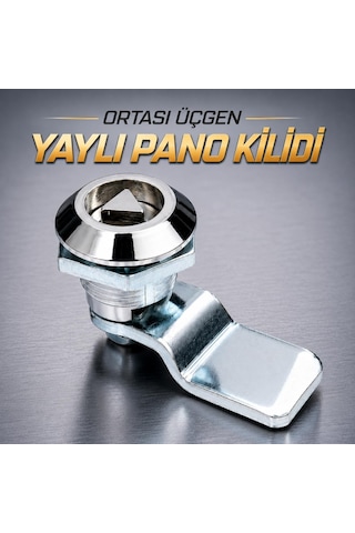 Lexroo Yaylı Pano Kilidi Üçgen Göbek Elektrik Panosu Makine Kapağı Kabin Kilidi Metal Pano Kilit