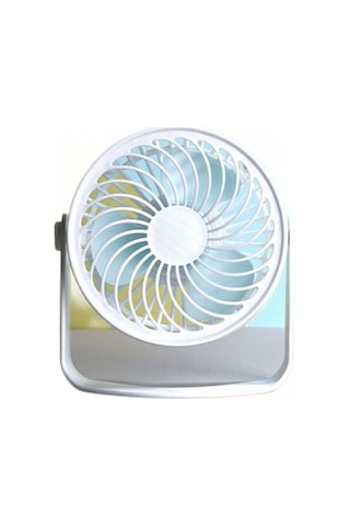 Güçlü Rüzgar Sessiz Usb Masa Masası Sessiz 2 Hız Ayarlanabilir 360 Derece Dönebilen Mini Kişisel Fan Ev Ofis Ah7ysr Beyaz