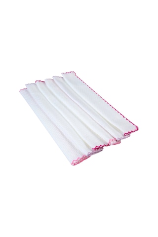 Bebekevi 755 6 Parça Penye Mendil 25 x 25 CM Pembe