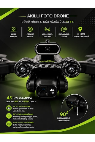 A13 Katlanabilir Kameralı Drone Engelden Kaçınma Sensörü, Optik Akış, 3 Hız Modu, Telefon Tutuculu Kumanda