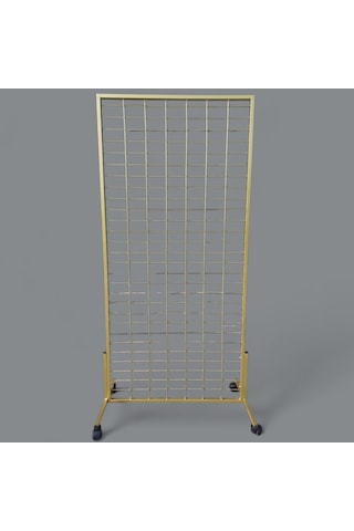 90x190 Cm Ayaklı Tel Pano, Gold Renkli, Telefon Aksesuar Standı, Duvar Panosu, Mağaza Askılığı, Çok Amaçlı Stant