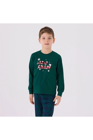 Arnetta Ar3131c Erkek Çocuk Kışlık Pijama Takım Koyu Yeşil