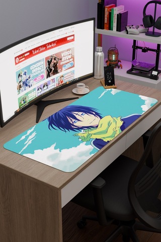 Noragami Kaymaz Dikişli Kauçuk Oyuncu Mousepad V4 - 90x40 Xxl Gaming Mouse Pad Fare Altlığı