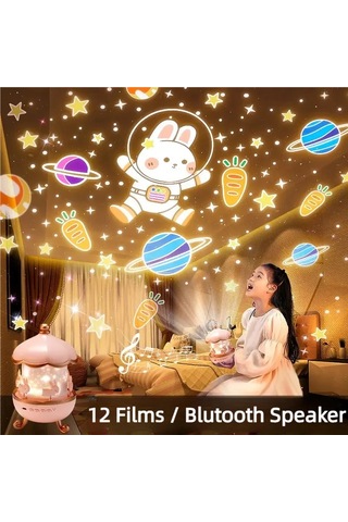 12 Film Projeksiyon Lambası Dönen Müzik Kutusu İle Yaratıcı