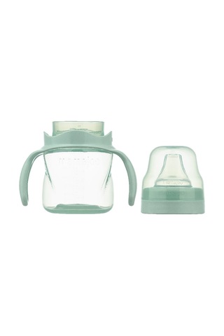 Mamajoo Kulplu Akıtmaz Eğitici Bardak Powder Green 160 ML & Anti-Kolik Yeşil
