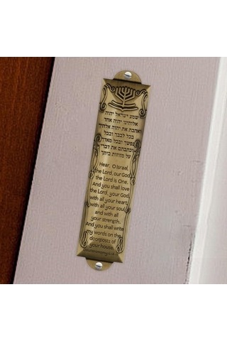 Lijinxu Mezuzah Plaket Yahudi Hediye Dekoratif Mezuza Kapak Altın