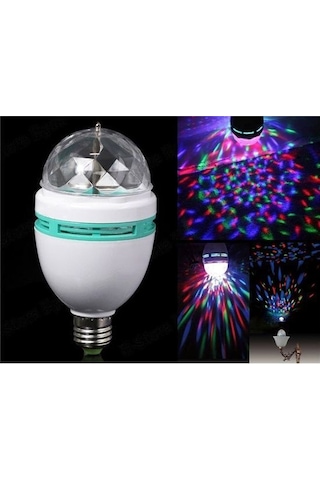 E27 Duylu Rgb Disko Topu Rengarenk Işık Parti Disco Lambası Renk