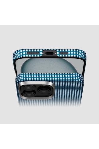 Apple Uyumlu iPhone 16 Pro Kılıf Magsafe Özellikli Aramid Fiber Pitaka Ultra-slim Classic Serisi Ocean Blue Mavi