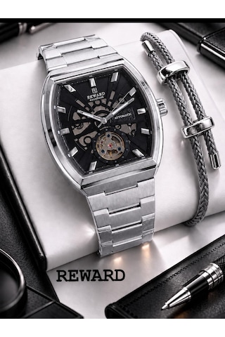 Reward Otomatik Mekanizmalı Premium Erkek Kol Saati 5 Atm Suya Dayanıklı 2 Yıl Garantili Rw.314017.s Gri