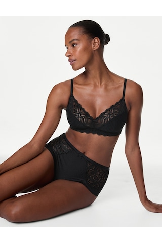 Marks & Spencer Amelia Dantelli Balensiz Full Cup Sütyen T33007016 Siyah