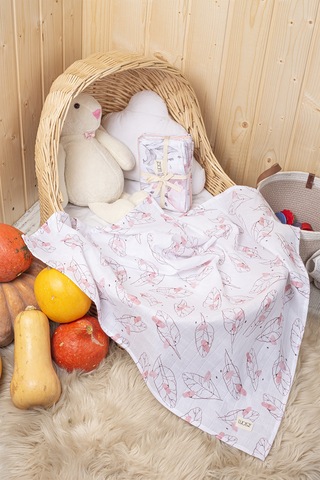 Luckka Dijital Baskılı 3'lü Müslin Örtü Seti - 75x75 Cm - Zt5000 Pembe Pembe