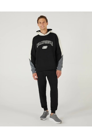 Skechers S242090-001 M Lw Fleece Regular Hoodie Erkek Sweatshirt renkli Çok Renkli