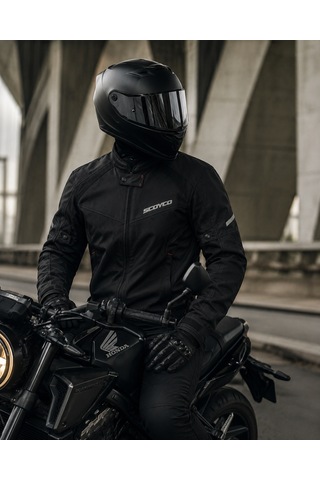 Scoyco Jk118 Motosiklet Montu Yazlık Fileli Dayanıklı Kanvas Kumaş Motorcu Mont Siyah
