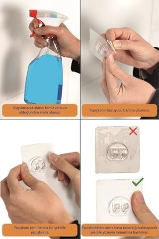 Haus Yapışkanlı Ömür Boyu Paslanmaz Kristal Ayarlanabilir Raf Banyo Düzenleyici Şampuanlık 2 Adet Beyaz - Siyah