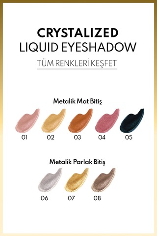 Crystalized Liquid Eyeshadow Likit Metalik Göz Farı - 07 Golden Theory