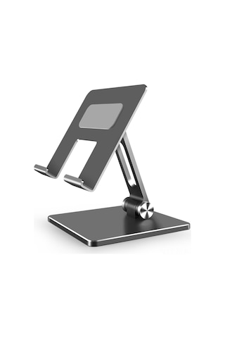 Xindoker Alüminyum Ve Silikon Akıllı Telefon/tablet Tutucu - 180 Açı Ayarlanabilir, Taşınabilir Katlanabilir, Sağlam Kaymaz Gri Renk