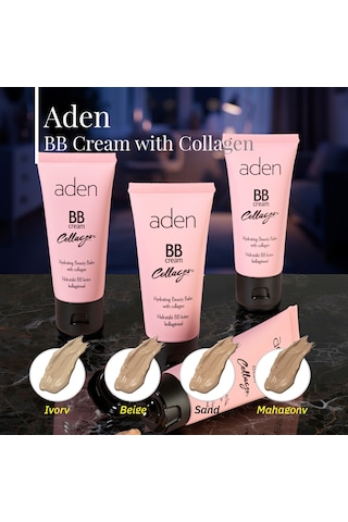 Aden Bb Cream With Collagen - Kolajenli Bb Krem 01 Ivory Fildişi Çok Renkli