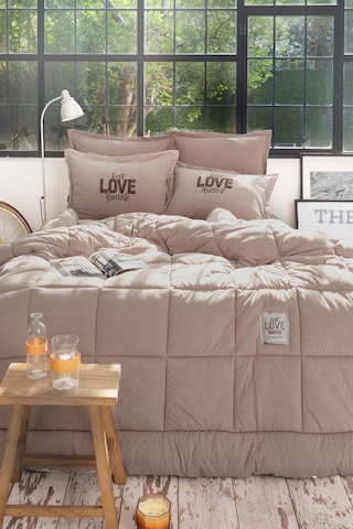 Karaca Home Motto Tek Kişilik Cotton Comfort Set Bej Bej