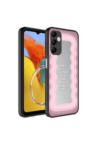 Samsung Galaxy Uyumlu M14 Kılıf Aynalı Desenli Kamera Korumalı Parlak Zore Mirror Kapak