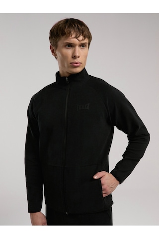 Everlast Ever Relaxed Regular Siyah Yüksek Yaka Erkek Full Zip Sweatshirt Siyah